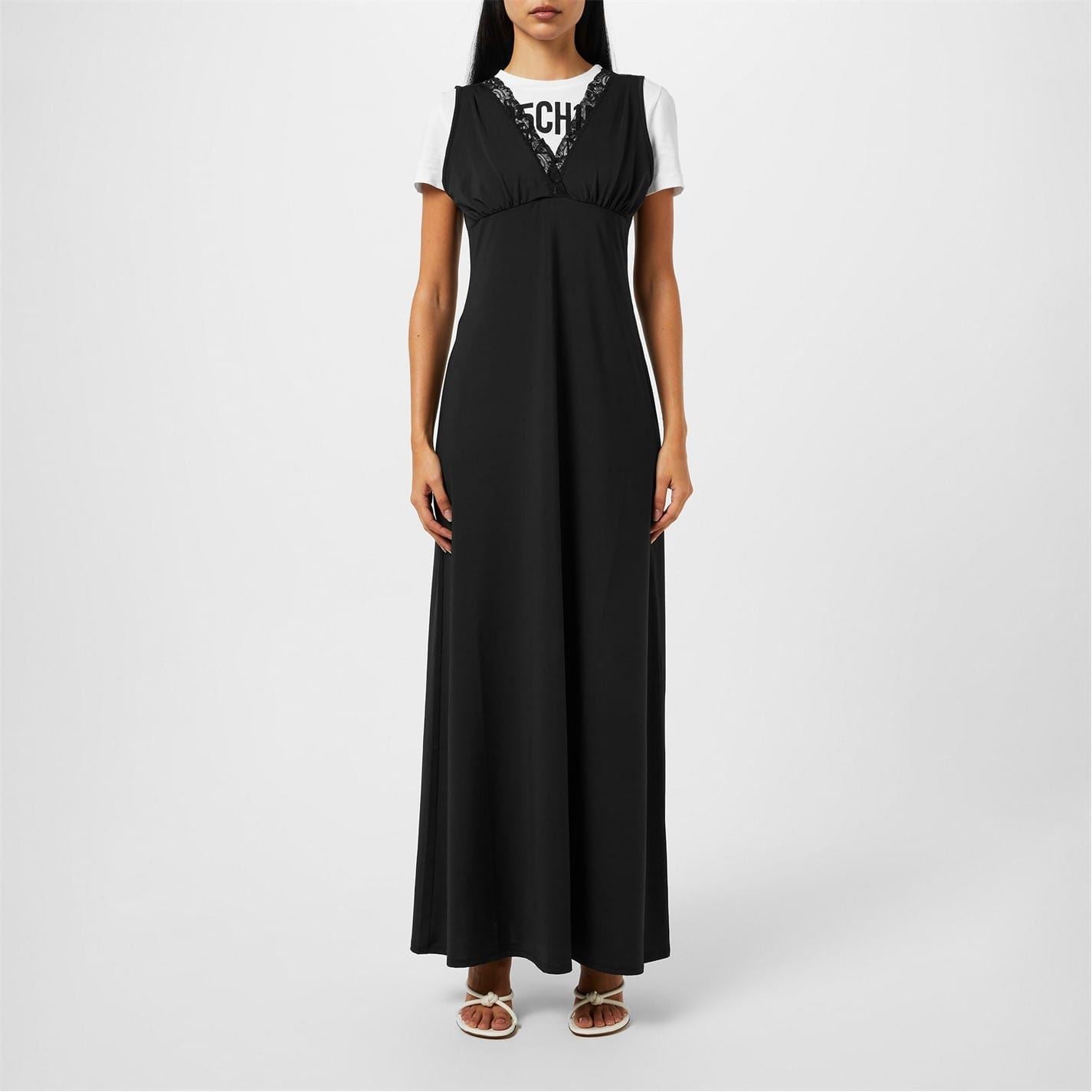 Moschino J V-Neck Maxi T-Shirt Dress
