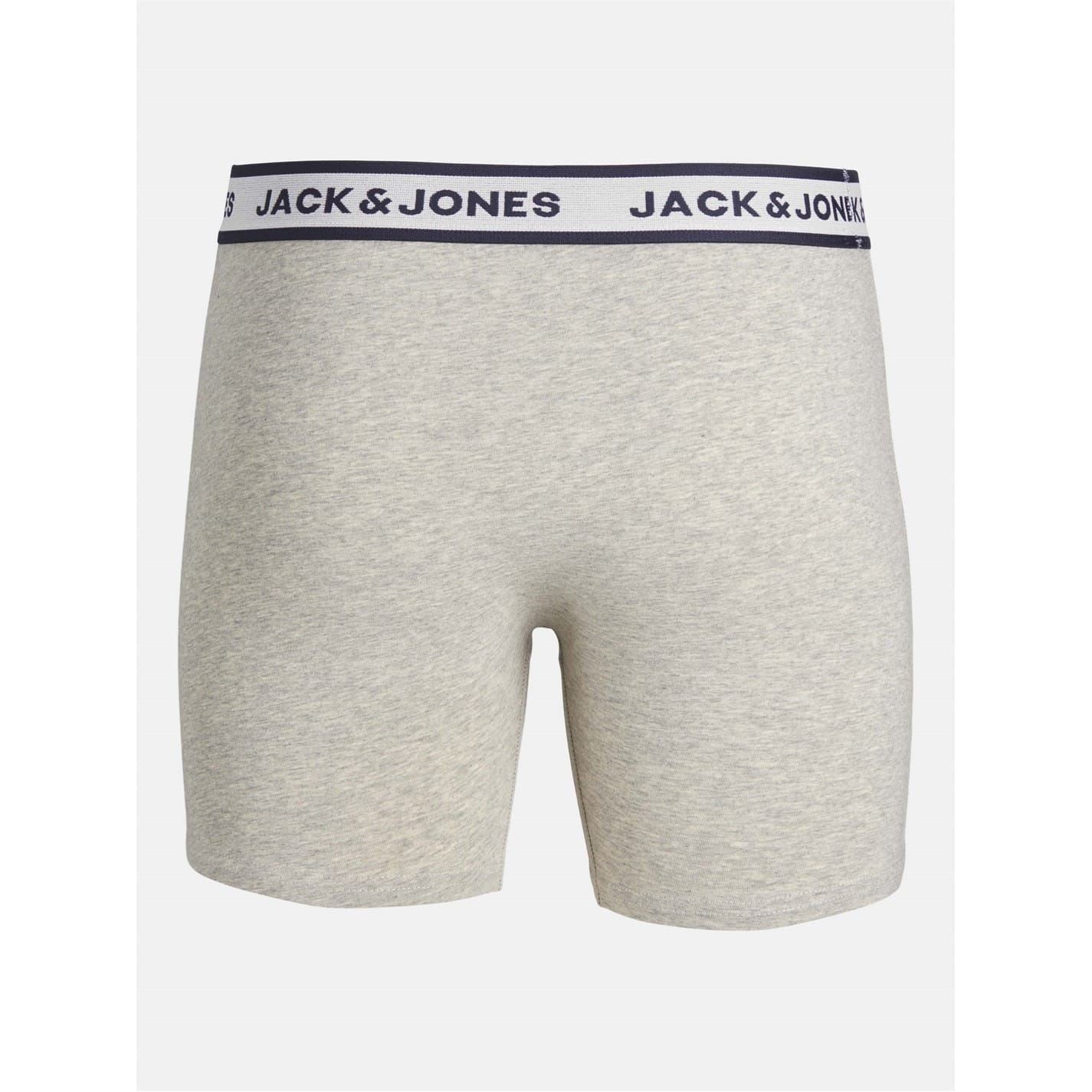 Jack and Jones Mens Pack Solid Boxer Briefs Plus Size