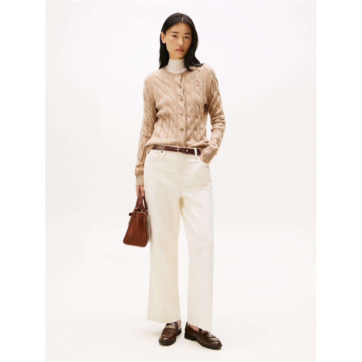 Tommy Hilfiger Crew Neck Ribbed Collar Long Sleeve Sweater