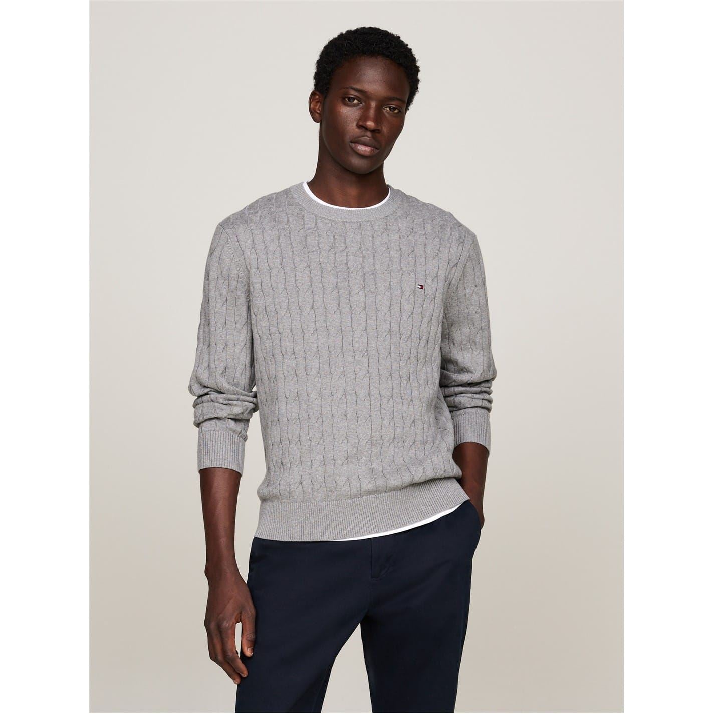 Tommy Hilfiger Cotton Cable Crew Neck