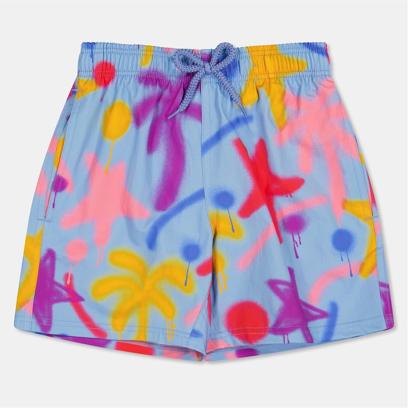 Palm Angels Relaxed Fit Graphic Swim Short