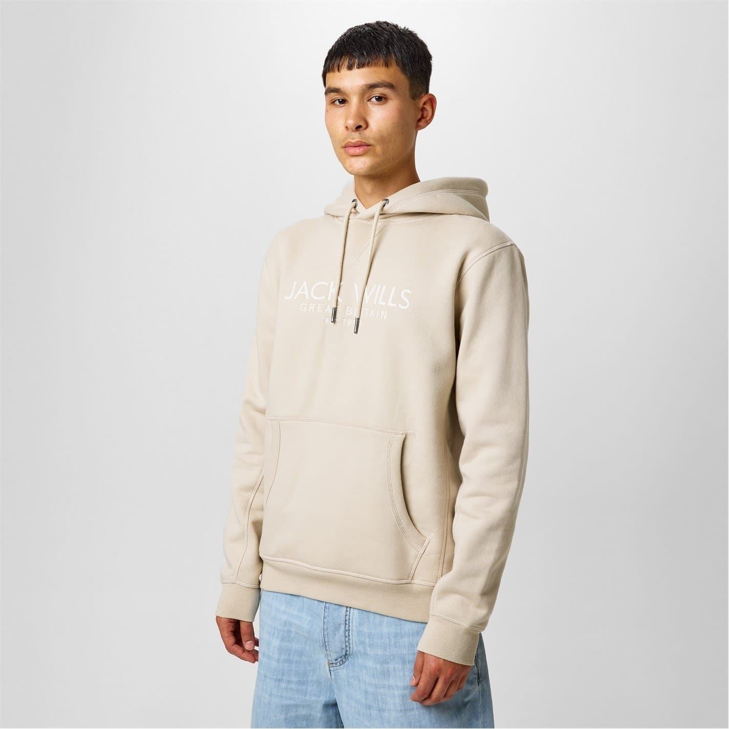 Jack Wills Mens Batsford Logo Hoodie